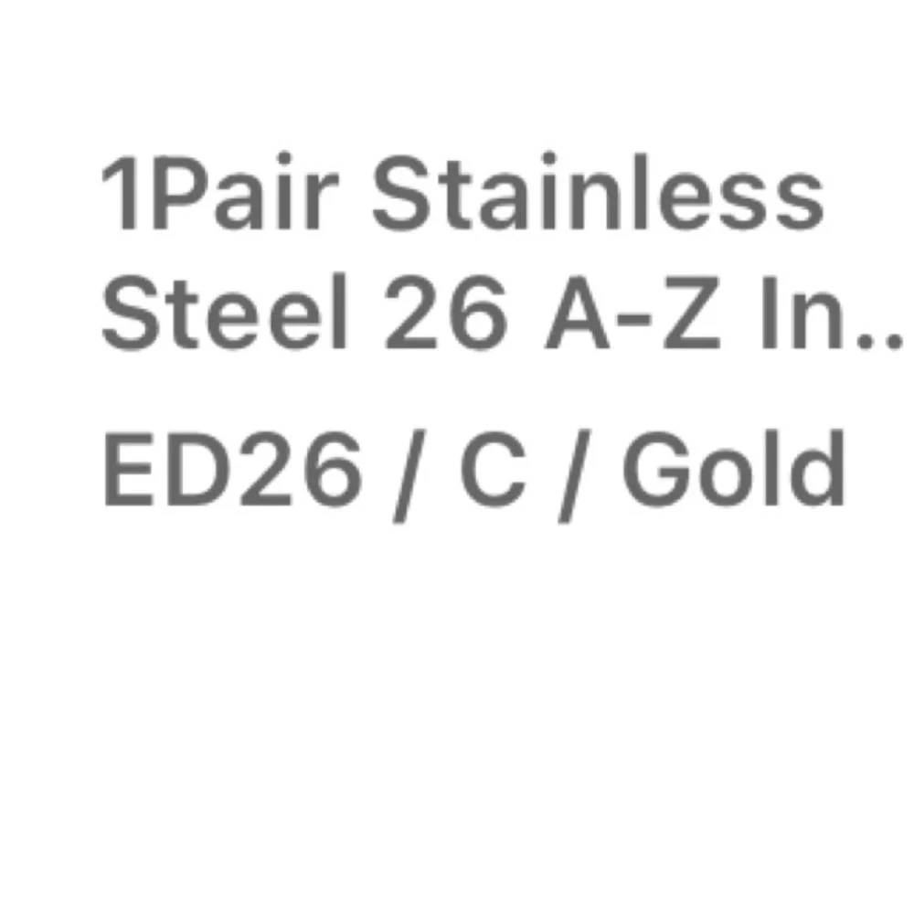 Earrings Studs- C Stainless Steel Initial C Letter Stud Gold Tone Earrings nwt - Picture 3 of 8